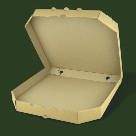 Коробка для пиццы бурая 25х25х4см под сборку фото