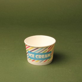 Креманка паперова 120мл кольорова Ice Cream фото