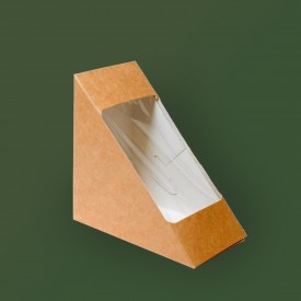 Упаковка для сендвича с окном 163х123х58мм фото