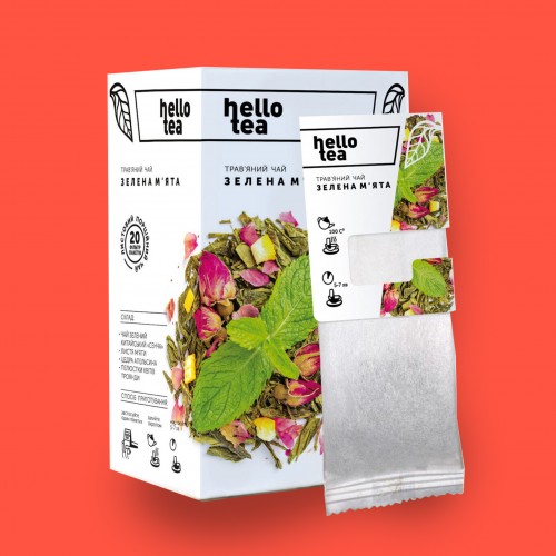 Чай Зелена м'ята Hello Tea 20шт photo 1