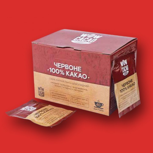 Какао червоне 22-24% какао-олії 400г 40 сашетів