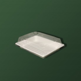 Упаковка для суши ECO с крышкой 185х130х48мм фото