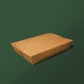 Ланч-бокс трёхсекционный крафтовый 208x165x40мм photo 3