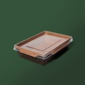 Крафт-бокс паперовий з кришкою чорний-крафт 750мл 170x120x45мм photo 3