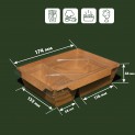 Крафт-бокс двухсекционный с крышкой 850мл 116-58x132x46мм photo 3