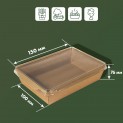 Крафт-бокс паперовий з кришкою 1000мл 150x100x76мм LF photo 3