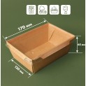 Крафт-бокс паперовий з кришкою 1000мл 170x120x65мм photo 3