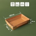 Крафт-бокс паперовий з кришкою 500мл 150x100x40мм photo 3