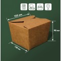 Ланч-бокс крафтовый 1200мл 125x120x90мм photo 3