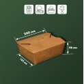 Ланч-бокс крафтовий 500мл 125x100x46мм LF photo 3