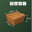 Ланч-бокс крафтовий 800мл 132x104x64мм LF photo 3
