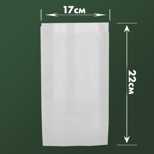 Пакет паперовий САШЕ білий 22x17x4см photo 1