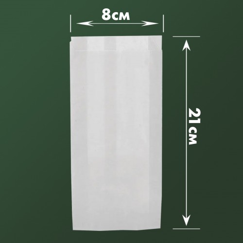 Пакет бумажный САШЕ белый 210*80*0 мм