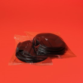 Крышка для бумажного стакана в индивидуальной упаковке d-80мм TP Черная  фото