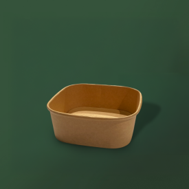 Салатник крафтовый квадратный bowl 500мл 132х132x50мм  фото