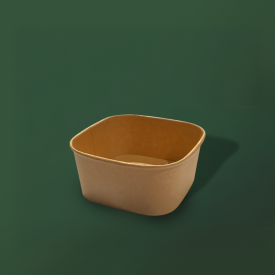 Салатник крафтовый квадратный bowl 650мл 132х132x60мм  фото