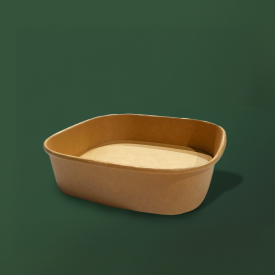 Салатник крафтовый квадратный bowl 750мл 175х175x45мм  фото