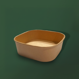 Салатник крафтовый квадратный bowl 1000мл 175х175x55мм  фото