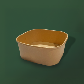 Салатник крафтовий квадратний bowl 1200мл 175х175x68мм фото