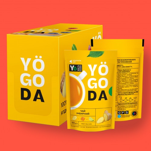 Чай Імбирний з лаймом та медом Yogoda 50г photo 1