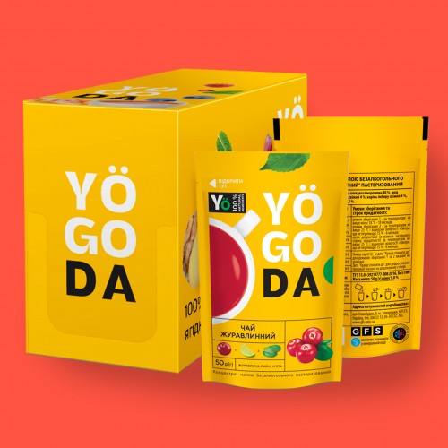 Чай журавлинний з лаймом і м'ятою Yogoda 50г photo 1