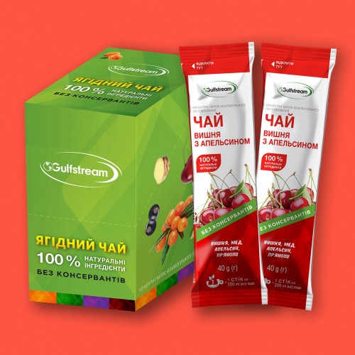 Чай вишневий з медом та апельсином GFS 40г photo 1