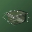 Контейнер РET квадратний з кришкою 500мл 126x131x64мм photo 3