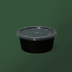 Супник 360мл PP чорний з герметичною кришкою LF фото