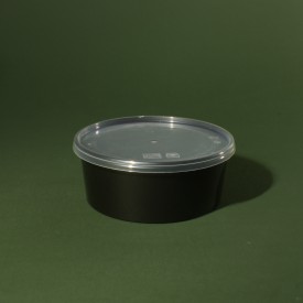 Супник 360мл PP чорний з герметичною кришкою фото