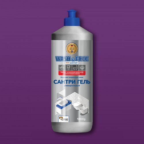 Засіб для чищення універсальний Wash&Free das sanitary 1000г photo 1