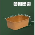 Салатник крафтовий прямокутний bowl 750мл 170x120x55мм LF photo 3