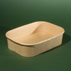 Салатник крафтовый прямоугольный bowl 880мл 170x120x65мм LF фото