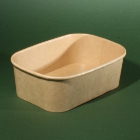 Салатник крафтовый прямоугольный bowl 1000мл 170x120x75мм LF фото