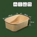 Салатник прямоугольный крафтовый bowl 750мл 170x120x55мм LF photo 3
