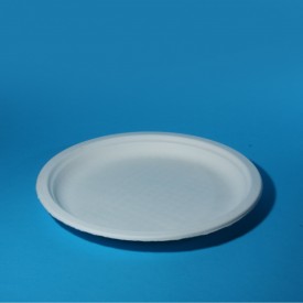 Тарелка  круглая белая с сахарного тростника 176мм LF фото