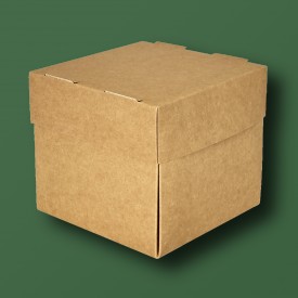 Коробка для бургера 14х14х12см крафт XL фото