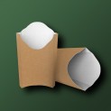 Упаковка для фри крафт/белая S 110х90х40мм R photo 2