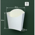 Упаковка для фри белая XL 15х14см photo 3