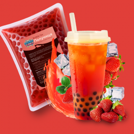 Кульки Double bubble для Bubble Tea полуниця 1000г LFCW фото
