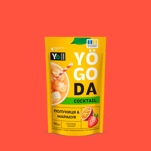 Концентрат Коктейль клубника-маракуйя Yogoda 50г photo 1