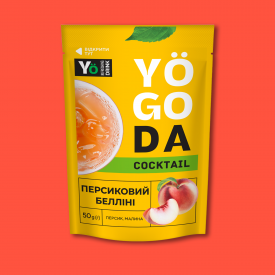 Премікс для лимонаду Коктейль персиковий белліні 50г Yogoda фото