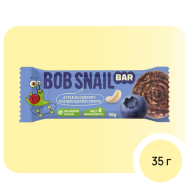 Батончик БОБ Яблуко-Чорниця-Кеш'ю-Кріспи кіноа 35г